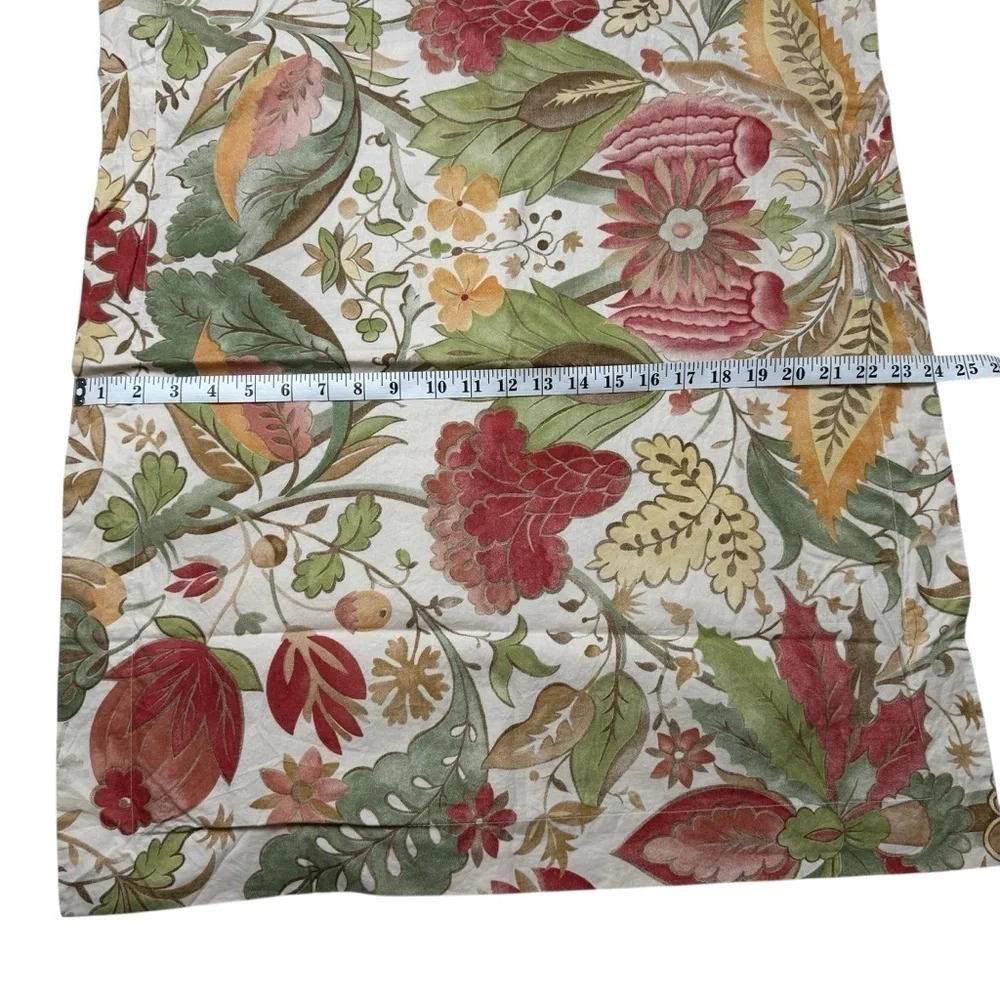 Pottery Barn Sham Courtney Large Floral Cream Sage Gold Red Just One Rare EUC